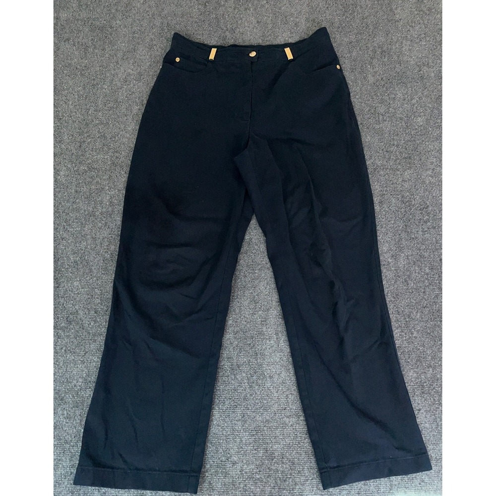 ST JOHN SPORT by Marie GWomens  Dark Blue Chino pants Straight Leg Size 10
